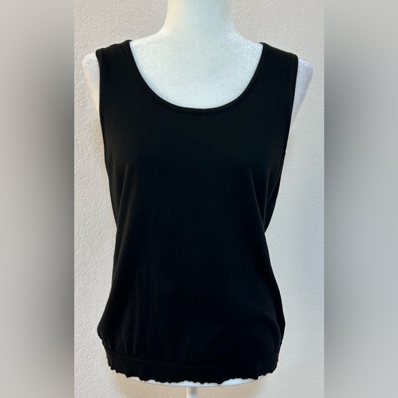 ⭐️ Ralph Lauren Black Sweater Tank Top Size Large - Picture 1 of 6
